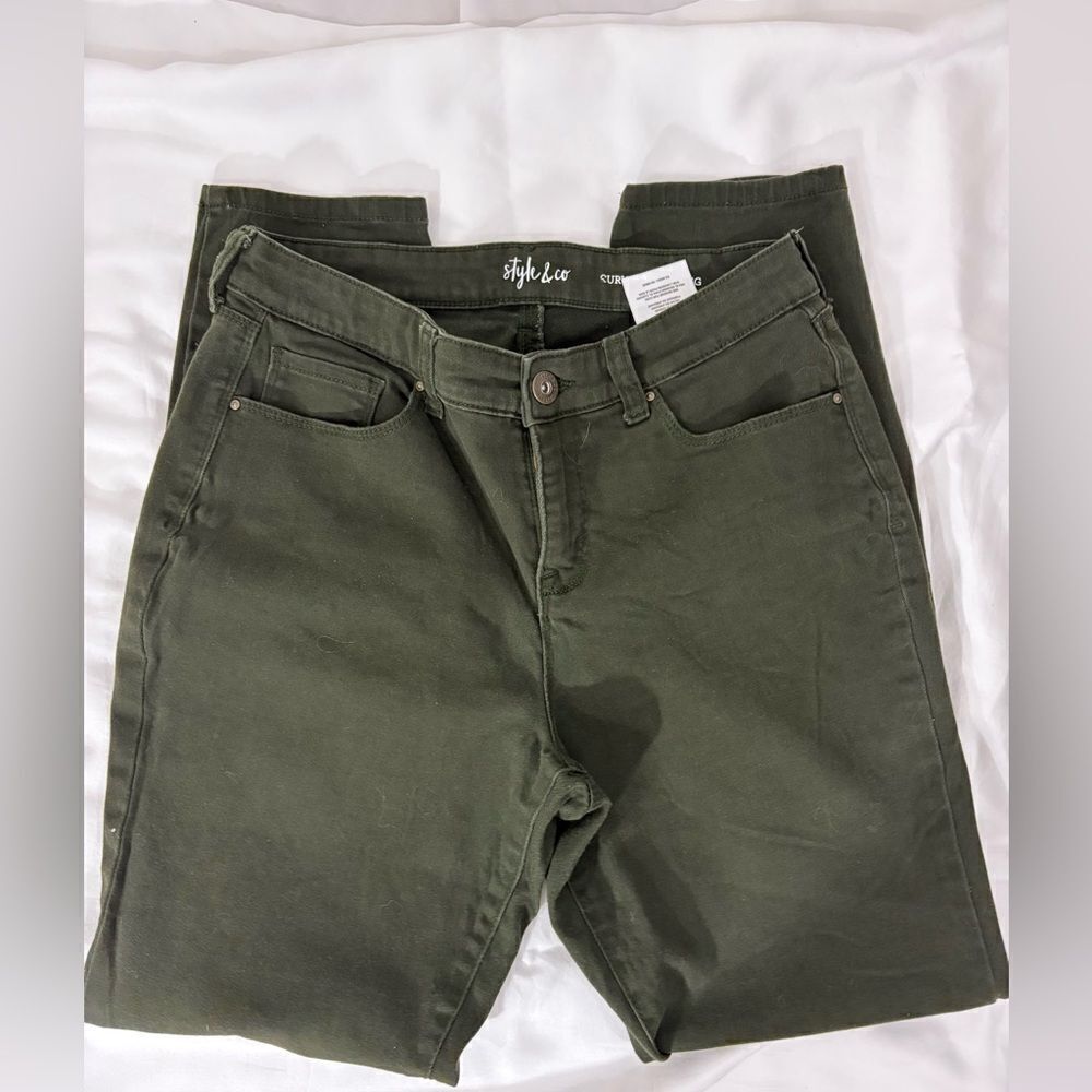 Style & Co Curvy Skinny Leg Black Jeans